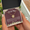Love Knot Necklace 18K Yellow Gold Finish | Personalized To My Second Mom Necklace Sweet Wonderful Mother In Law Stepmother Stepmom Jewelry Birthday Mothers Day Christmas Customized Gift Box Message Card | teecentury