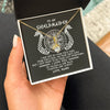 Alluring Beauty Necklace 18K Yellow Gold Finish | Personalized To My Shieldmaiden Necklace Viking I Love You to Valhalla Jewelry For Wife Girlfriend From Husband Birthday Anniversary Customized Message Card | teecentury