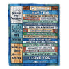 Personalized To My Sister Blanket From Brother Sister Wood Remember To Be Awesome Sister Birthday Graduation Christmas Customized Fleece Throw Blanket | teecentury