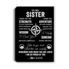 Personalized To My Sister Canvas From Brother I Wish You The Strength Sister Birthday Gifts Graduation Christmas Custom Wall Art Print Framed Canvas | teecentury