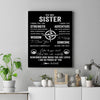 Personalized To My Sister Canvas From Brother I Wish You The Strength Sister Birthday Gifts Graduation Christmas Custom Wall Art Print Framed Canvas | teecentury
