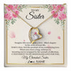 Forever Love Necklace 18K Yellow Gold Finish | 1 | Personalized To My Sister From Brother Imagine This Necklace As A Love Sister Birthday Gifts Jewelry Graduation Christmas Customized Gift Box Message Card | teecentury