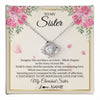 Love Knot Necklace 14K White Gold Finish | 1 | Personalized To My Sister From Brother Imagine This Necklace As A Love Sister Birthday Gifts Jewelry Graduation Christmas Customized Gift Box Message Card | teecentury