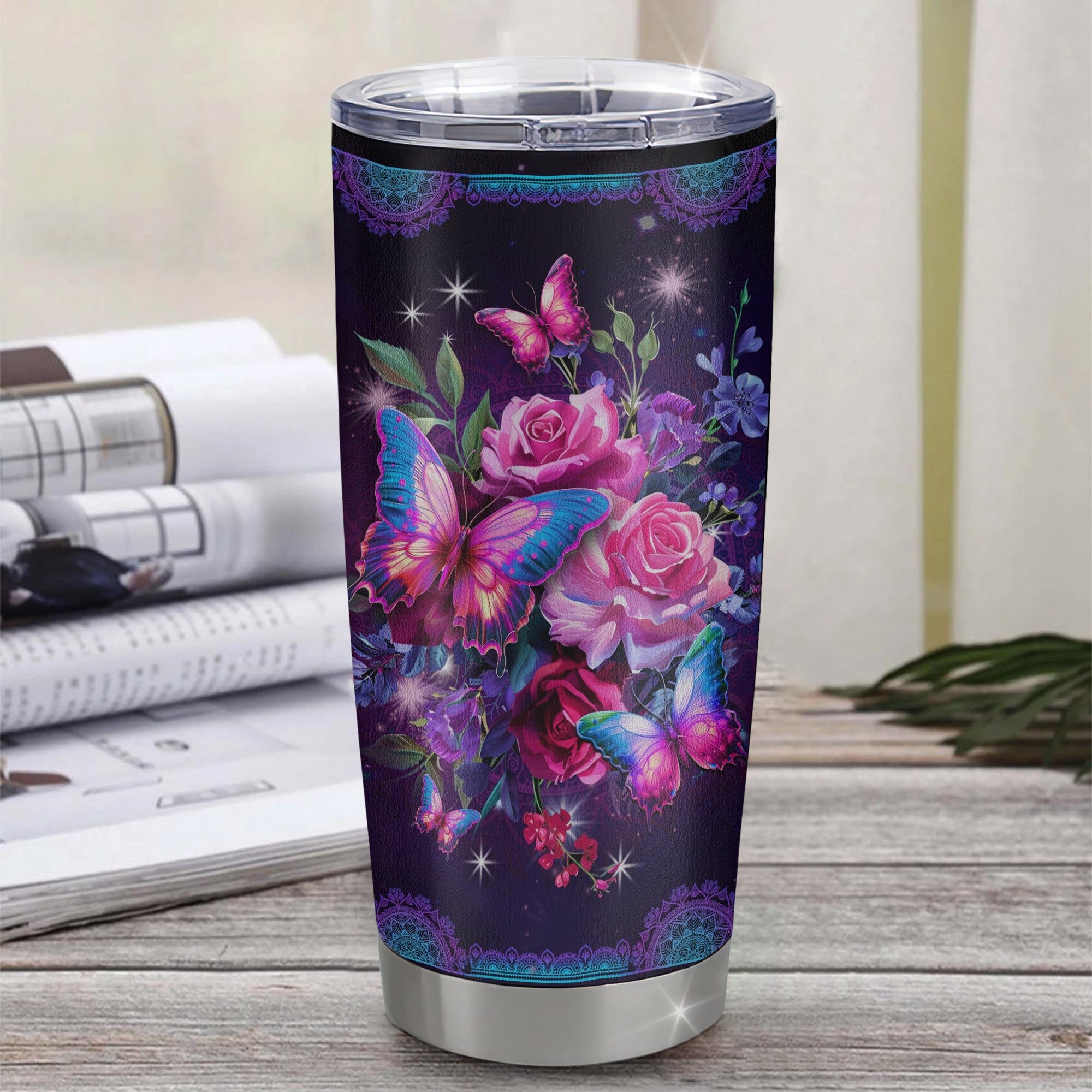 Personalized To My Sister From Brother Stainless Steel Tumbler Cup My Hero My Forever Friend Flower Bufterfly Mermaid Sister Birthday Christmas Travel Mug | teecentury