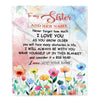 Personalized To My Sister Gifts Blanket From Brother Floral A Big Hug I Love You Sister Birthday Gifts Graduation Christmas Customized Fleece Throw Blanket | teecentury