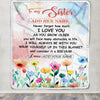 Personalized To My Sister Gifts Blanket From Brother Floral A Big Hug I Love You Sister Birthday Gifts Graduation Christmas Customized Fleece Throw Blanket | teecentury