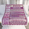 Personalized To My Sister Gifts Blanket From Brother Wood Thank You For All Gifts For Sister Birthday Gifts Sister Graduation Christmas Fleece Throw Blanket | teecentury