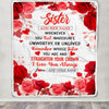 Personalized To My Sister Gifts From Brother Blanket Rose Flower Anniversary Birthday Gifts Sister Graduation Christmas Custom Fleece Throw Blanket | teecentury
