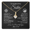 Alluring Beauty Necklace 18K Yellow Gold Finish | 1 | Personalized To My Sister Necklace From Brother I Wish You The Strength Sister Birthday Graduation Inspirational Customized Gift Box Message Card | teecentury.myshopify