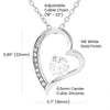Forever Love Necklace 14K White Gold Finish | 4 | Personalized To My Sister Necklace From Brother I Wish You The Strength Sister Birthday Graduation Inspirational Customized Gift Box Message Card | teecentury.myshopify