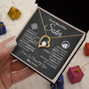 Forever Love Necklace 18K Yellow Gold Finish | 2 | Personalized To My Sister Necklace From Brother I Wish You The Strength Sister Birthday Graduation Inspirational Customized Gift Box Message Card | teecentury.myshopify
