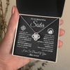 Love Knot Necklace 14K White Gold Finish | 2 | Personalized To My Sister Necklace From Brother I Wish You The Strength Sister Birthday Graduation Inspirational Customized Gift Box Message Card | teecentury.myshopify