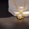 Love Knot Necklace 18K Yellow Gold Finish | 4 | Personalized To My Sister Necklace From Brother I Wish You The Strength Sister Birthday Graduation Inspirational Customized Gift Box Message Card | teecentury.myshopify
