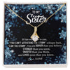 Alluring Beauty Necklace 18K Yellow Gold Finish | Personalized To My Sister Necklace From Sister Brother Whisper Back I Am The Storm Sister Pendant Jewelry Birthday Graduation Christmas Customized Message Card | teecentury