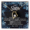Forever Love Necklace 18K Yellow Gold Finish | Personalized To My Sister Necklace From Sister Brother Whisper Back I Am The Storm Sister Pendant Jewelry Birthday Graduation Christmas Customized Message Card | teecentury