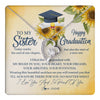 Forever Love Necklace 14K White Gold Finish | 1 | Personalized To My Sister On Her Graduation Day Necklace Flower I Love You I'm Proud Of You Class of 2024 Sister Jewelry Customized Gift Box Message Card | teecentury