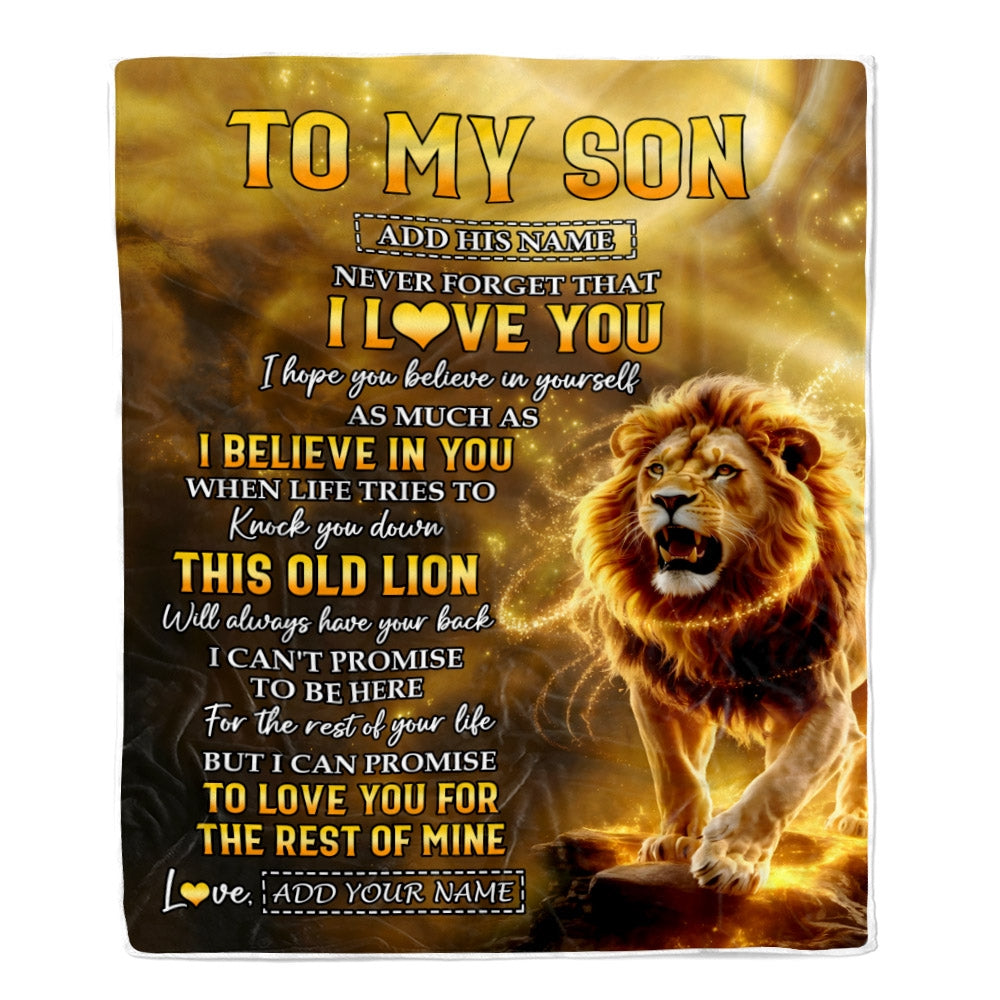 Personalized To My Son Birthday Gifts From Dad Father Blanket I Love You Son Gifts Graduation Christmas Gift Ideas For Men Customized Fleece Throw Blanket | teecentury
