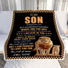 Personalized To My Son Blanket From Dad Father Whenever You Feel Lion Son Birthday Gifts Graduation Christmas Customized Bed Fleece Throw Blanket | teecentury