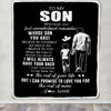 Personalized To My Son Blanket From Dad Father Whenever You Feel Overwhelmed Son Birthday Graduation Christmas Customized Fleece Throw Blanket | teecentury