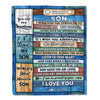 Personalized To My Son Blanket From Mom Dad Mother Wood Remember To Be Awesome Son Birthday Graduation Christmas Customized Fleece Throw Blanket | teecentury