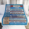 Personalized To My Son Blanket From Mom Dad Wood Gifts For Son Going To College Son Birthday Graduation Christmas Customized Gift Fleece Throw Blanket | teecentury