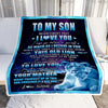 Personalized To My Son Blanket From Mom Mother Never Forget That I Love You Lion Son Birthday Thanksgiving Christmas Customized Fleece Throw Blanket Blanket | Teecentury.com
