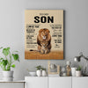 Personalized To My Son Canvas From Dad Father Lion Never Forget That I Love You Son Birthday Gifts Graduation Christmas Custom Wall Art Print Framed Canvas | teecentury