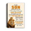 Personalized To My Son Canvas From Dad Father Whenever You Fell Overwhelmed Lion Son Birthday Gifts Graduation Christmas Custom Wall Art Print Framed Canvas | teecentury