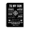 Personalized To My Son Canvas From Mom Dad Mother Father I Wish You The Strength Son Birthday Gifts Graduation Christmas Custom Wall Art Print Framed Canvas | teecentury