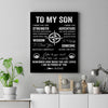 Personalized To My Son Canvas From Mom Dad Mother Father I Wish You The Strength Son Birthday Gifts Graduation Christmas Custom Wall Art Print Framed Canvas | teecentury