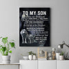 Personalized To My Son Canvas From Mom Dad Mother Father Never Feel That You Are Alone Wolf Son Birthday Gifts Graduation Christmas Custom Wall Art Print Framed Canvas | teecentury
