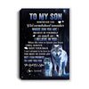 Personalized To My Son Canvas From Mom Dad Mother Father Whenever You Feel Wolf Son Birthday Gifts Graduation Christmas Custom Wall Art Print Fram | teecentury