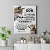 Personalized To My Son Canvas From Mom Dad Mother Father Wolf My Love For You Is Forever Son Birthday Gifts Christmas Custom Wall Art Print Framed Canvas | teecentury
