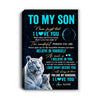 Personalized To My Son Canvas From Mom Dad Mother Never Forget I Love You White Tiger Son Birthday Gifts Graduation Christmas Custom Wall Art Print Framed Canvas | teecentury