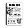 Personalized To My Son Canvas From Mom Dad Mother You Will Never Lose White Tiger Son Birthday Gifts Graduation Christmas Custom Wall Art Print Framed Canvas | teecentury