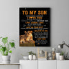 Personalized To My Son Canvas From Mom Mother Live Laugh Love Lion Son Birthday Gifts Positive Graduation Christmas Custom Wall Art Print Framed Canvas | teecentury