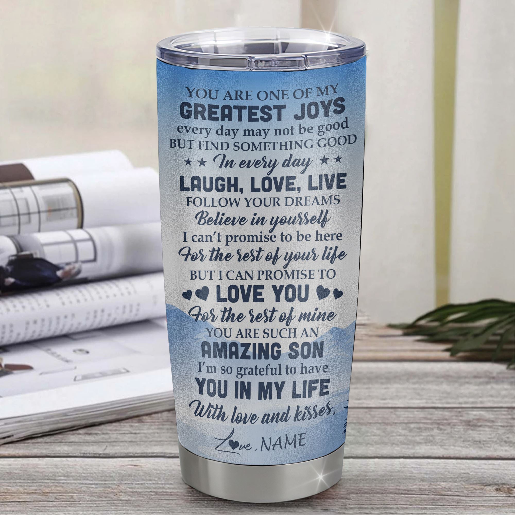 Personalized To My Son Eagle Tumbler From Mom Dad Stainless Steel Cup Never Forget That I Love You Son Gift Birthday Graduation Christmas Travel Mug | teecentury