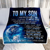 Personalized To My Son Gift Blanket From Dad Father Never Feel That You Are Alone Lion Son Birthday Gifts Graduation Christmas Customized Fleece Throw Blanket | teecentury