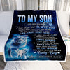 Personalized To My Son Gift Blanket From Mom Mother Never Feel That You Are Alone Lion Son Birthday Gifts Graduation Christmas Customized Fleece Throw Blanket | teecentury