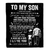 Personalized To My Son Gifts Blanket From Dad Father My Only Wish For You Son Birthday Gifts Graduation Christmas Customized Fleece Throw Blanket | teecentury