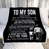 Personalized To My Son Gifts Blanket From Dad Father My Only Wish For You Son Birthday Gifts Graduation Christmas Customized Fleece Throw Blanket | teecentury