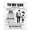 Personalized To My Son Gifts Blanket From Dad Father Whenever Man Unique Birthday Gifts For Son Graduation Christmas Custom Fleece Throw Blanket | teecentury