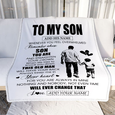 Personalized To My Son Gifts Blanket From Dad Father Whenever Man Unique Birthday Gifts For Son Graduation Christmas Custom Fleece Throw Blanket | teecentury