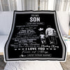 Personalized To My Son Gifts Blanket From Dad Father Wherever Your Journey In Life Father Daughter Birthday Gifts Christmas Customized Fleece Blanket | teecentury