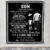 Personalized To My Son Gifts Blanket From Dad Father Wherever Your Journey In Life Father Daughter Birthday Gifts Christmas Customized Fleece Blanket | teecentury