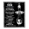 Personalized To My Son Gifts Blanket From Mom Dad Father Mother I Wish You The Strength Son Birthday Gifts Christmas Graduation Custom Fleece Throw Blanket | teecentury