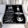 Personalized To My Son Gifts Blanket From Mom Dad Father Mother I Wish You The Strength Son Birthday Gifts Christmas Graduation Custom Fleece Throw Blanket | teecentury