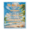 Personalized To My Son Gifts Blanket From Mom Dad Mother Father I Wish You The Strength Beach Son Birthday Gifts Christmas Graduation Custom Fleece Blanket | teecentury