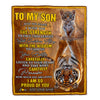 Personalized To My Son Gifts Blanket From Mom Dad Mother Father I Wish You The Strength Tiger Son Birthday Gifts Christmas Graduation Custom Fleece Blanket | teecentury