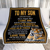Personalized To My Son Gifts Blanket From Mom Dad Mother Father This Old Tiger Love You Son Birthday Gifts Graduation Christmas Customized Fleece Blanket | teecentury